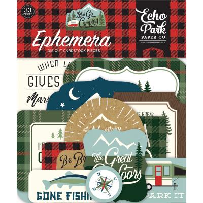 Echo Park Let's Go Camping Die Cuts - Ephemera